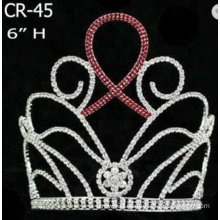 Ribbon Rhinestone Tiara Pageant Crown